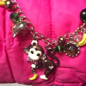 Betsey Johnson adorable monkey necklace